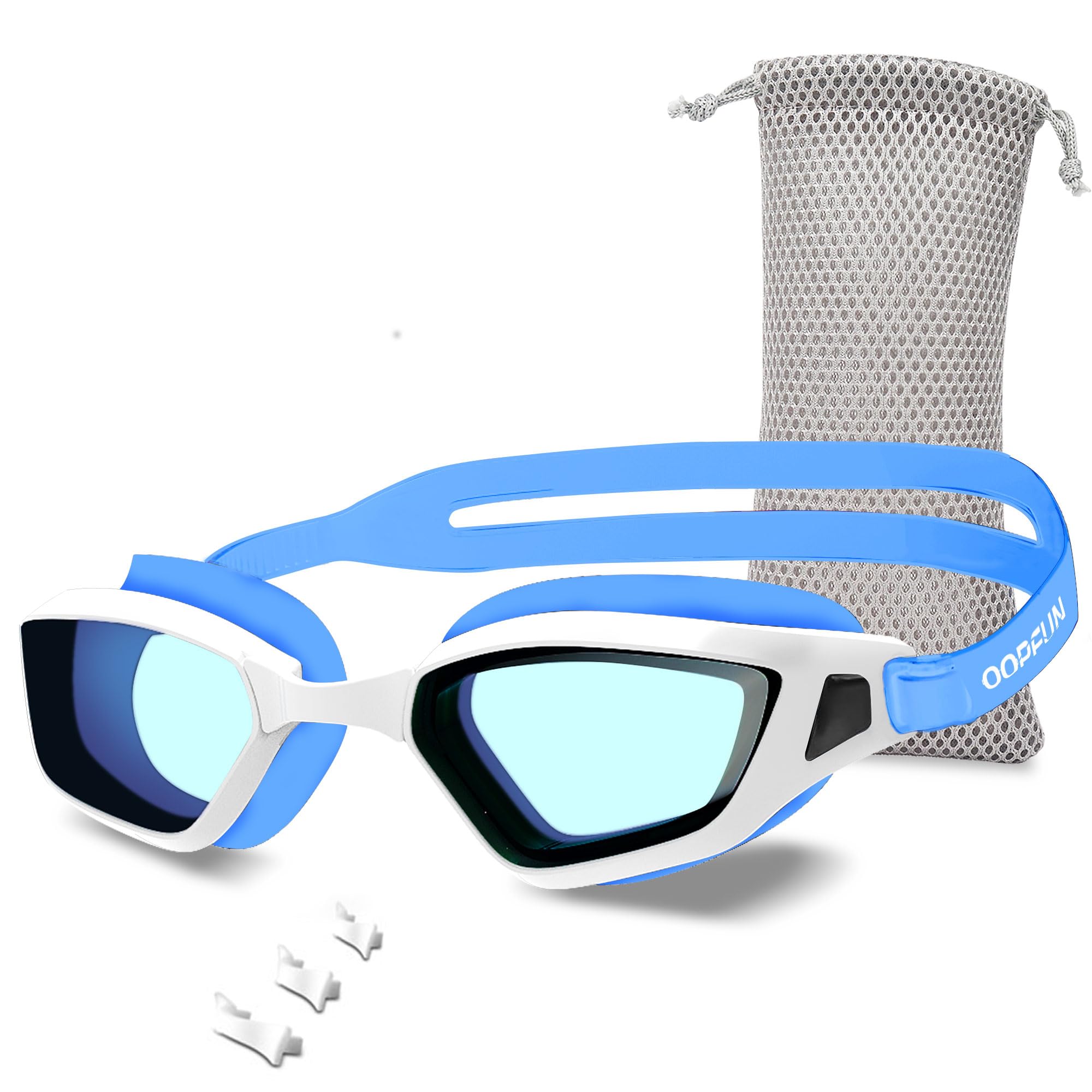 Lunette De Natation Decathlon BEZZEE PRO Lunettes De Natation Pour Adultes Unisexe Avec Étui De Protection - Glace à Protection UV à 100% - Lunettes De Piscine Adultes Avec Sangle De Tête