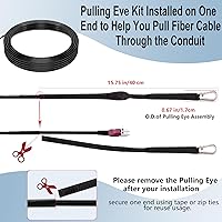 Vista 2 de Cable de conexión de fibra para exteriores OM4 LC a LC de 164.0 ft/164 pies, TPU industrial, entierro directo, 40G/100G, multimodo dúplex 50/125um