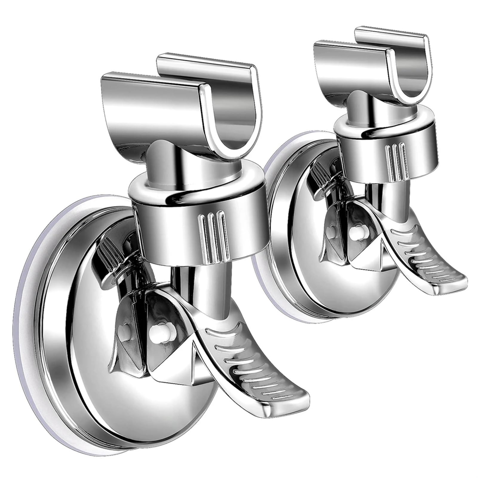 Support de Pommeau de Douche Ventouse Réglable - Lot de 2 Fixations Murales Amovibles