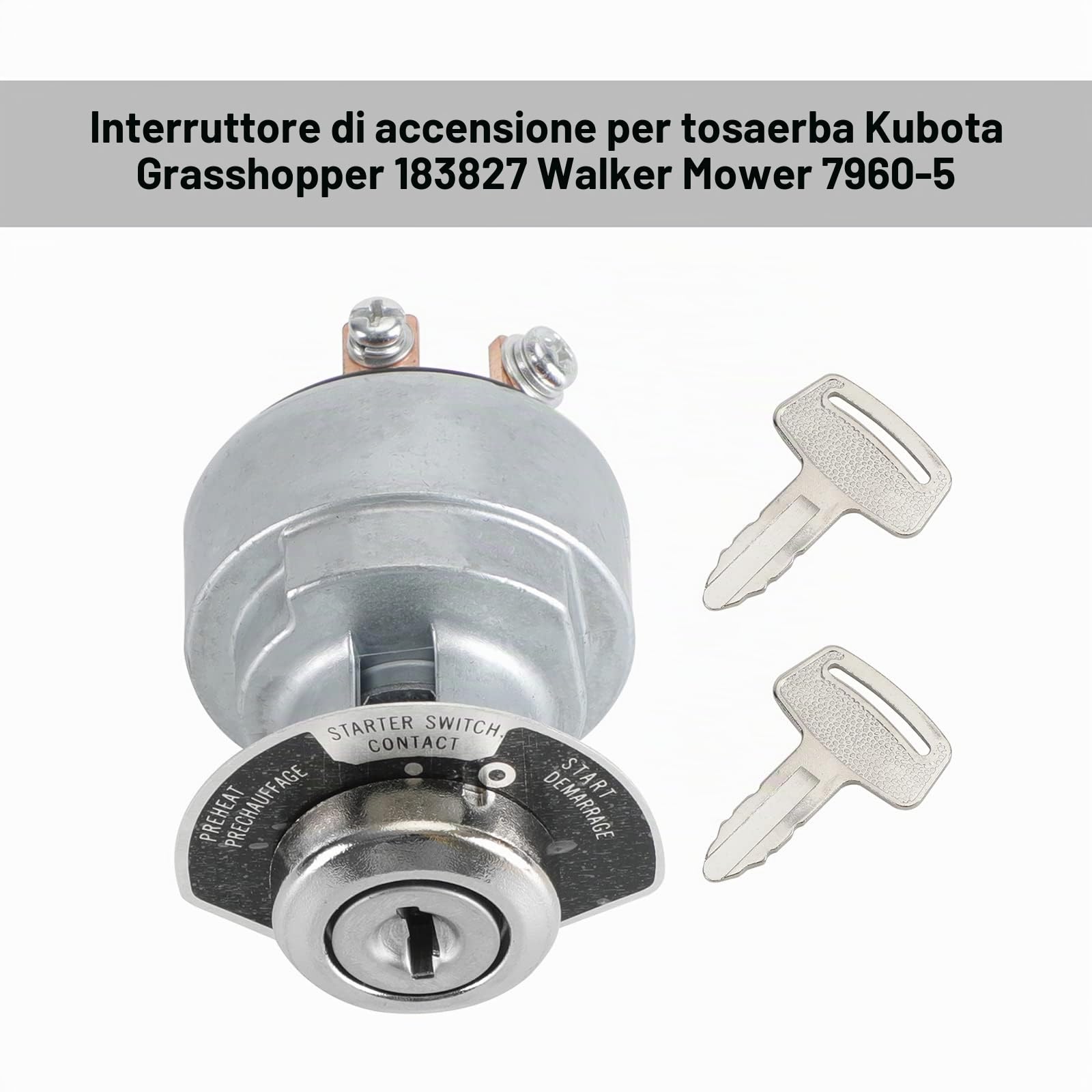 Topteng Interruttore di accensione 282775A1 per Case Skid Steer 760 921 1150G 1845C 5230 85XT