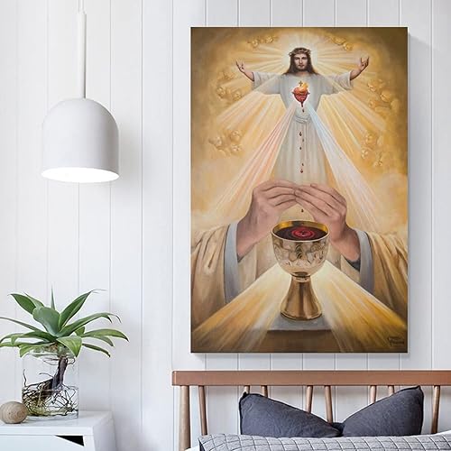 Miniatura 5 de Póster de Presencia de Nuestro Señor Jesucristo en la Eucaristía, pintura decorativa, lienzo, arte de pared, póster de sala de estar, dormitorio, 08