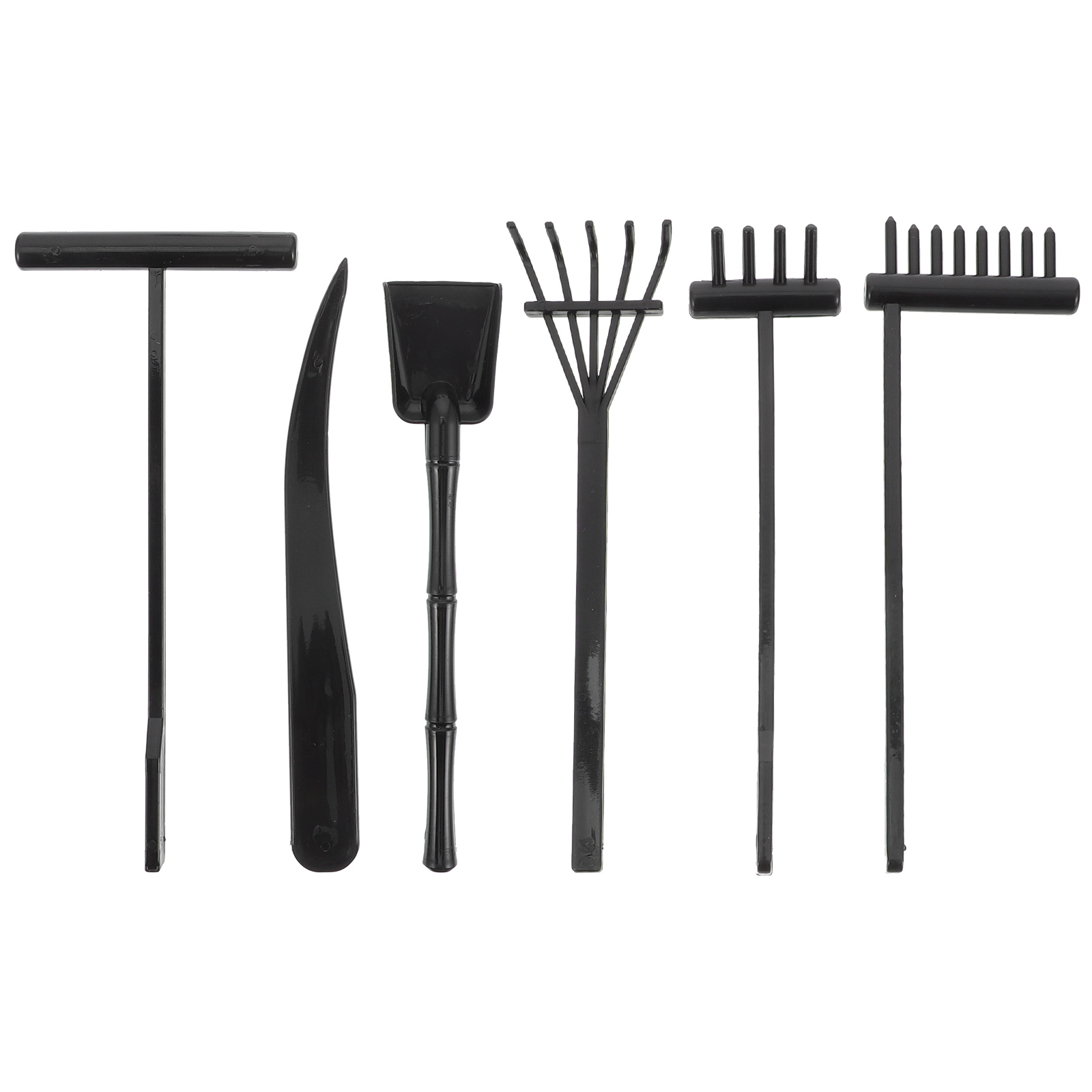 Kit D'outils De Jardin Zen - 6 Petits Râteaux En Plastique Pour Bac à Sable, Décoration Feng Shui