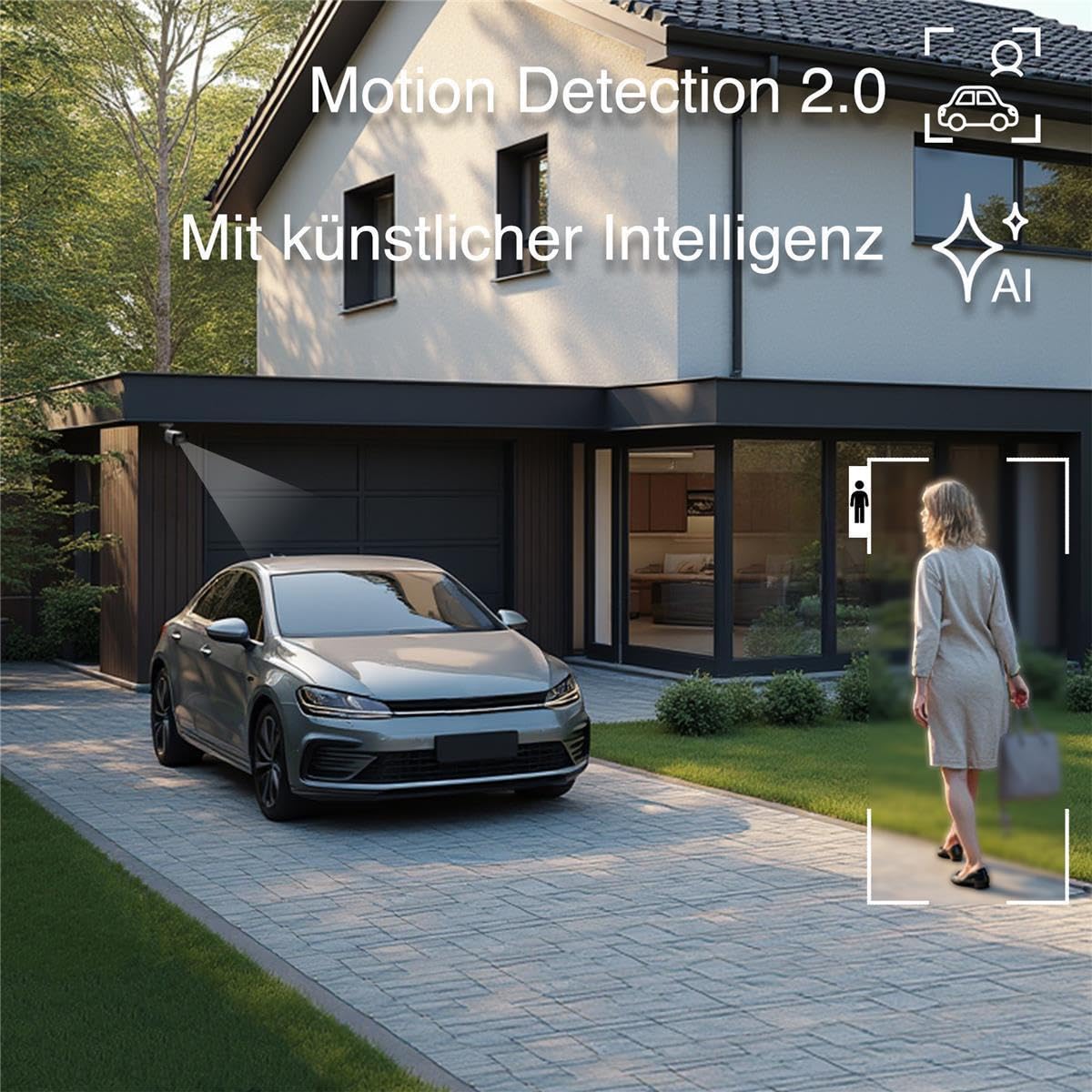 HiLook PoE IP Überwachungskamera aussen 4K 8MP SD IP67 ohne WLAN Nachtsicht | microSD bis 256GB, Personen-/Fahrzeugerkennung, App-Zugriff und integriertes Mikrofon im Außenbereich