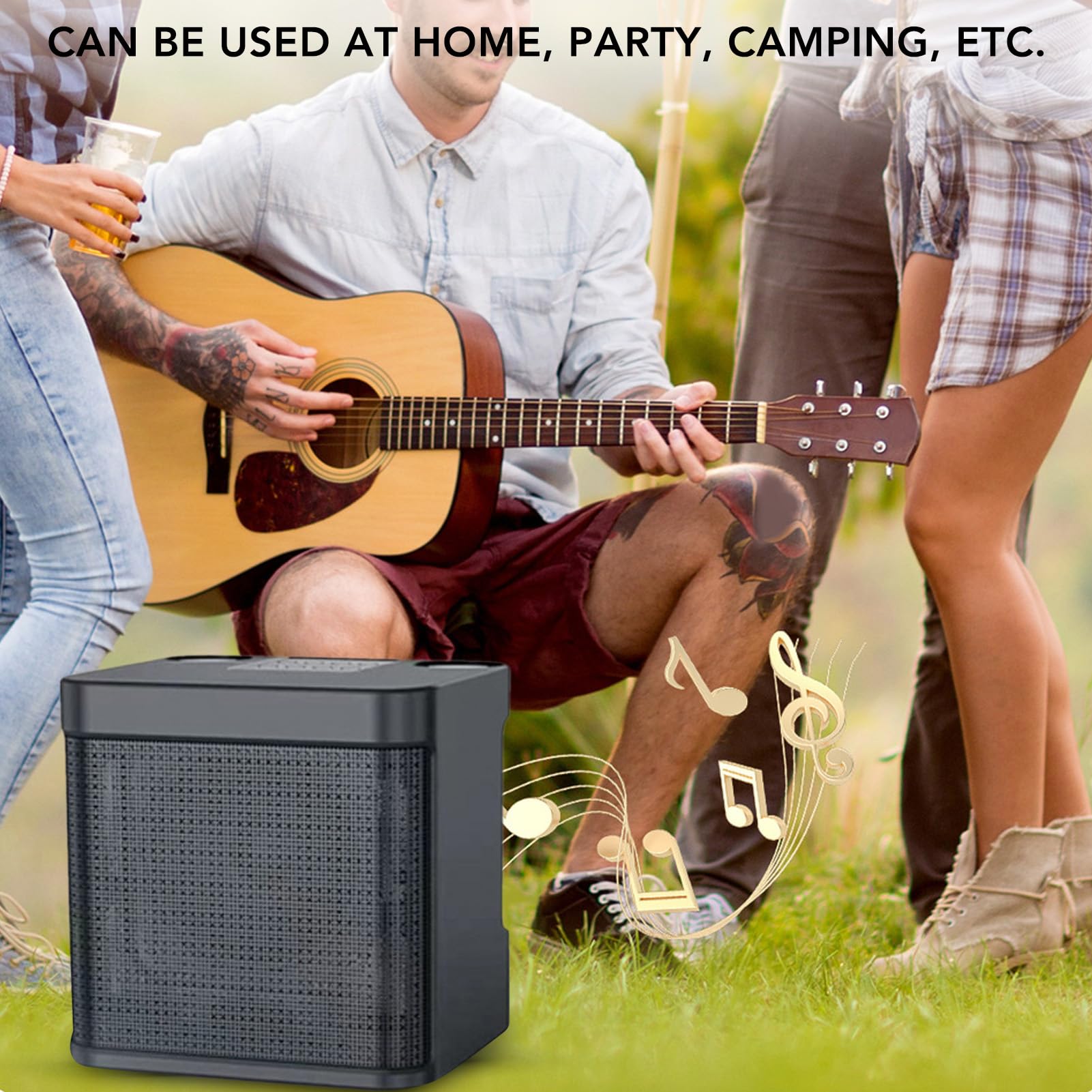 Portable Karaoke Machine with Subwoofer and Dual cordless Microphones, Suitable for Home Gatherings, Parties, Camping Trips and Social Events,Karaoke Machine