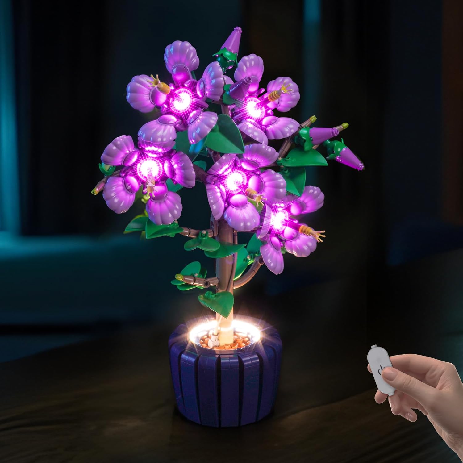 LED Lighting Compatible with Lego 10372 Hibiscus Flower Décor, Light Kit Compatible with Lego Botanicals Collection 10372, NOT Included The Model Set - JUST Lights