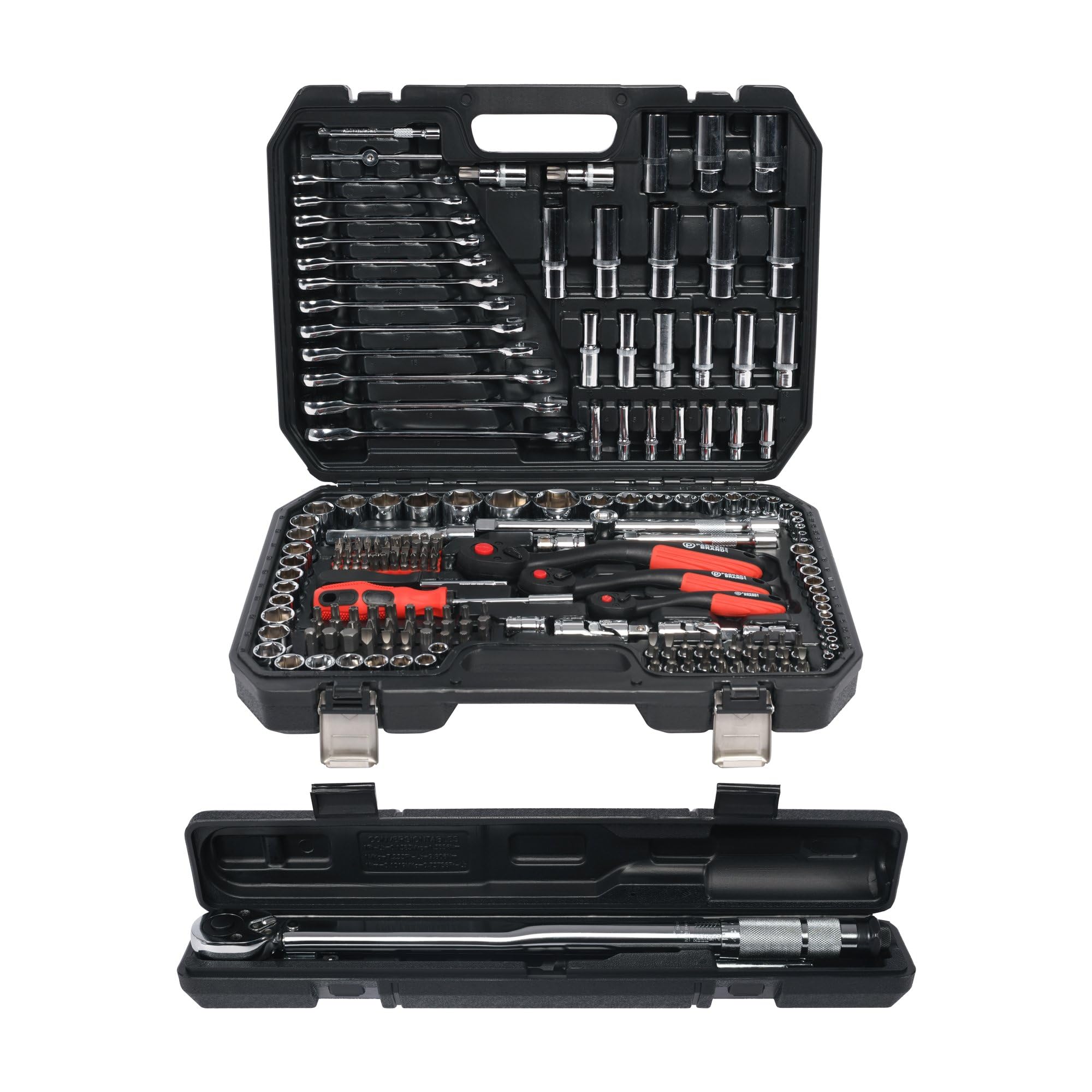 Parkerbrand.com 215 Piece Professional Socket Set & Ratchet Spanners + Torque Wrench
