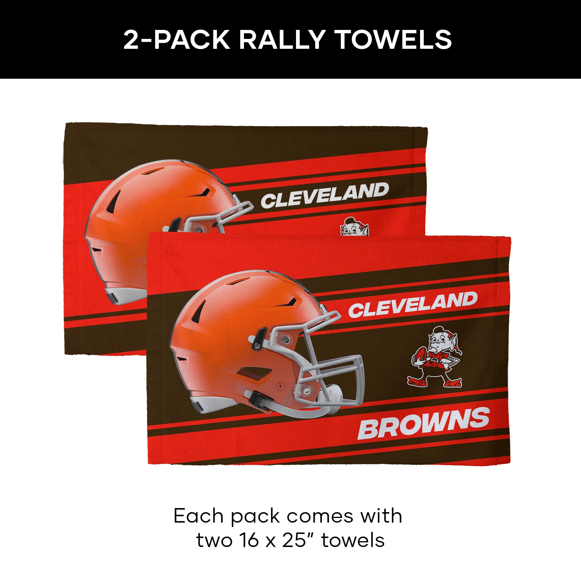 cleveland browns football helmet shower curtain Northwest NFL 2-Pack Fan Towel Set, 16