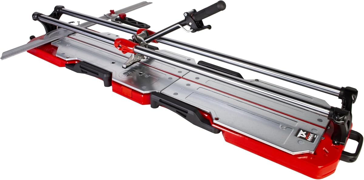 TX-1250 MAX Manual Tile Cutter 48 Inch – Professional Porcelain Tile Cutter for Large Format Ceramic, High Precision Hand Tool with Case and Wheels