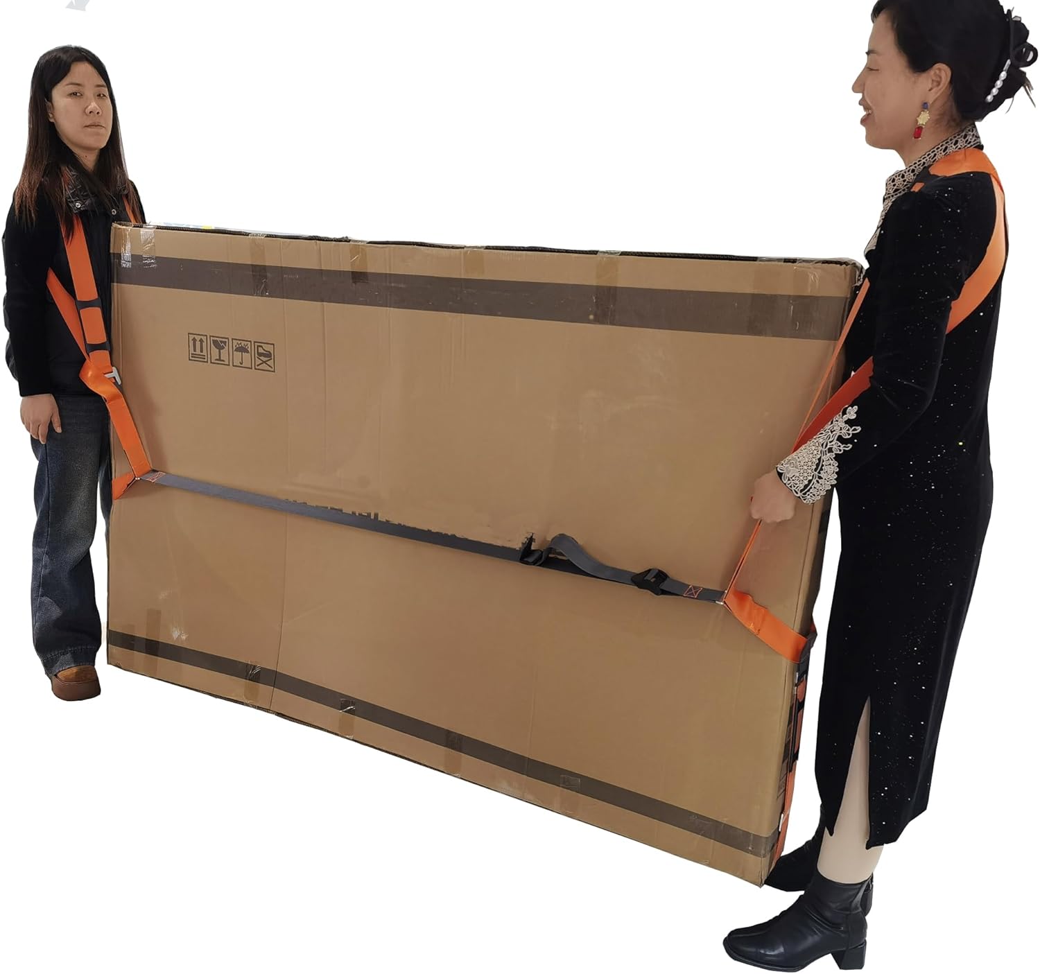 Pot Lifter 2 Person System,Landscaping Lifting Straps Moving Cylinder Shapes Helps Move Water Drum/Tanks,Garden Flower Pots,Furniture,Appliance, Any Heavy Items，Up 600 lbs,Around Yard and Home