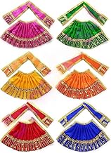 VinodRatna MATA Rani Chunri/Patka & Lehanga Dress (Set of 6) for Goddess Durga/Lakshmi/Saraswati/Parvati (Devi Dress)