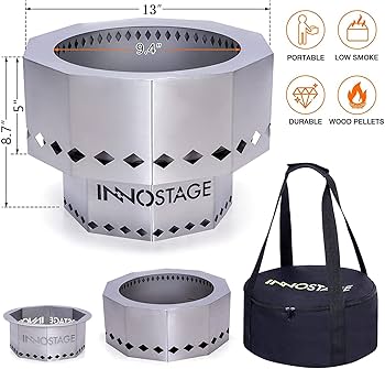 Amazon.com : Patented Smokeless Fire Pit for Outdoor Wood
