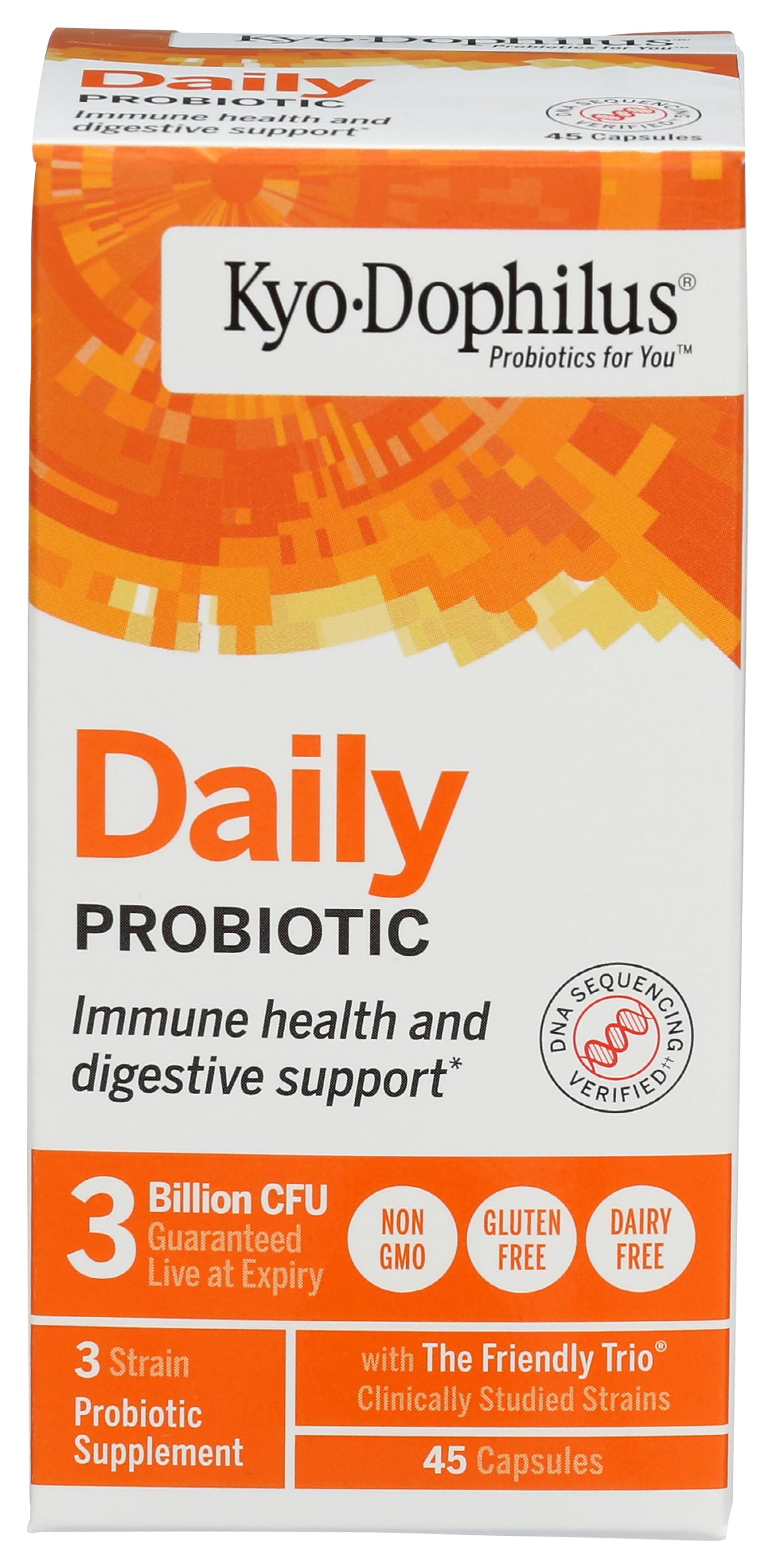 Kyolic Kyo-Dophilus Daily Probiotic, Immune And Digestive Support, 45 Capsules
