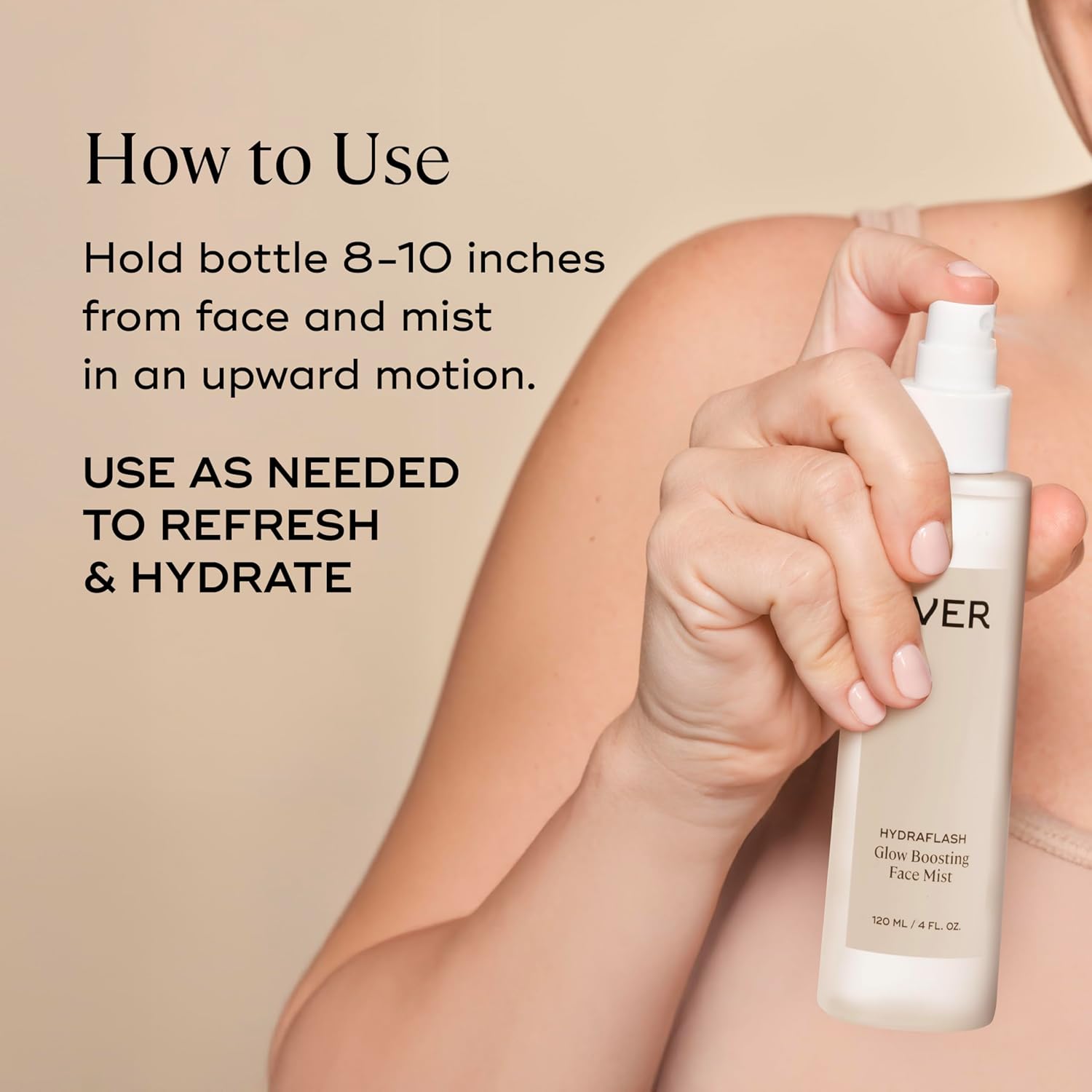 EVER HydraFlash Glow Boosting Face Mist — Hydrating, Soothing & Radiance-Enhancing Facial Mist, Patented LSR10 Formula — 4 fl oz