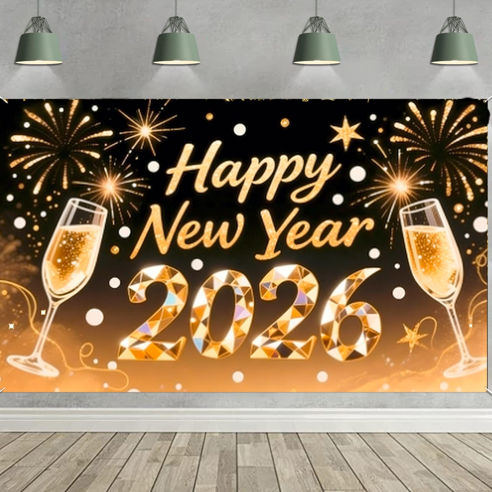 Posoto New Years Eve Decorations 2026 Banner