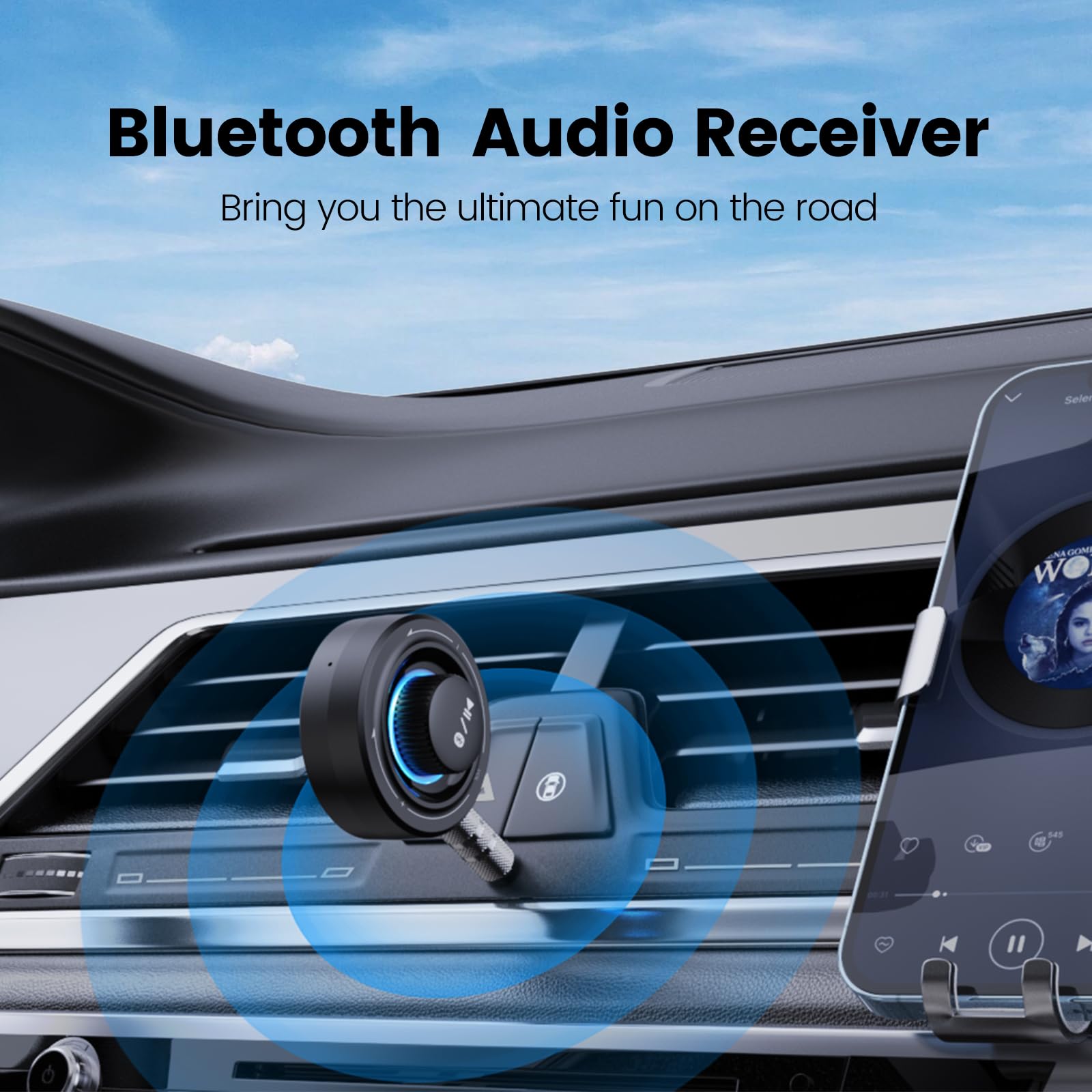 Lavales Ricevitore Bluetooth 5.3, Adattatore Audio Bluetooth compatibile con Jack AUX/RCA, Dual Collegati, 100ft Lungo Raggio Ricevitore per Auto Altoparlanti/Home Audio/Cuffie Cavo
