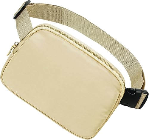 Cangurera unisex para mujeres y hombres, mini-cinturón de 1 litro con correa ajustable, bolsa cruzada de nailon ligero para entrenamiento, correr,