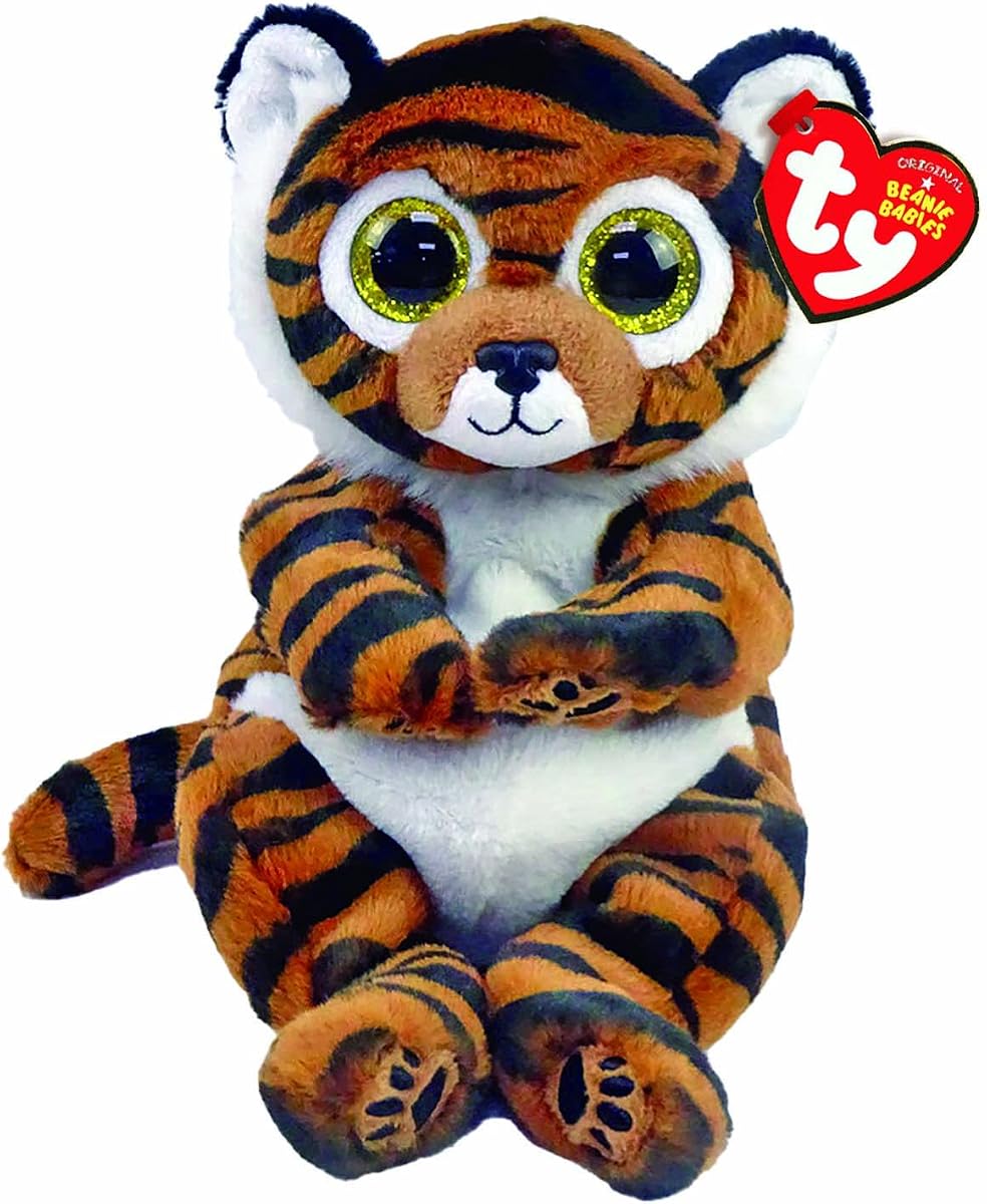 Toys Beanie Babies Tiger Clawdia - 15 CM, Brown,2009124