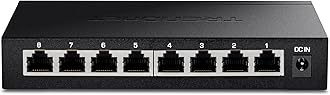 TRENDnet 8-Port 2.5Gb Multi-Gigabit Unmanaged Gaming Switch, TEG-S380, 8 x 2.5GBASE-T Ports, 25Gbps Switching Capacity, Ethernet Splitter, NDAA & TAA Compliant, Fanless, Lifetime Protection, Black