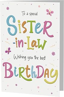Birthday Card For Sister-in-Law – Colourful UK Design