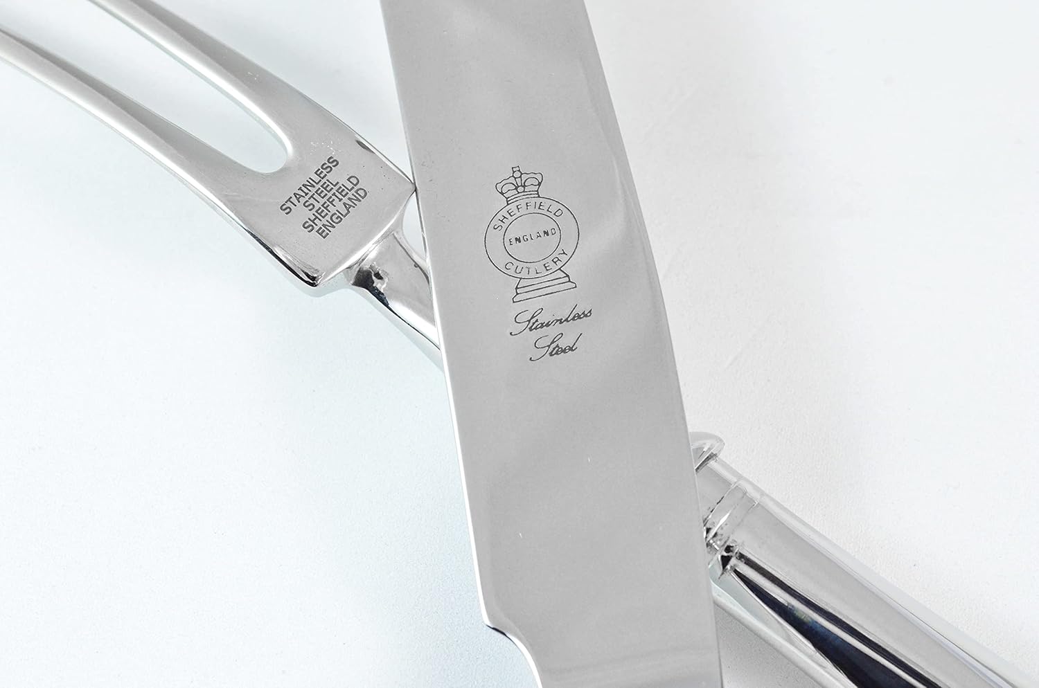 Rattail Stainless Steel 2 Piece Carving Set Cased Made In Sheffield England