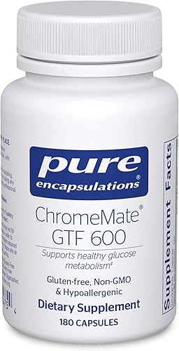 Pure Encapsulations ChromeMate GTF 600 Suplemento para el metabolismo y el músculo magro* 180 cápsulas