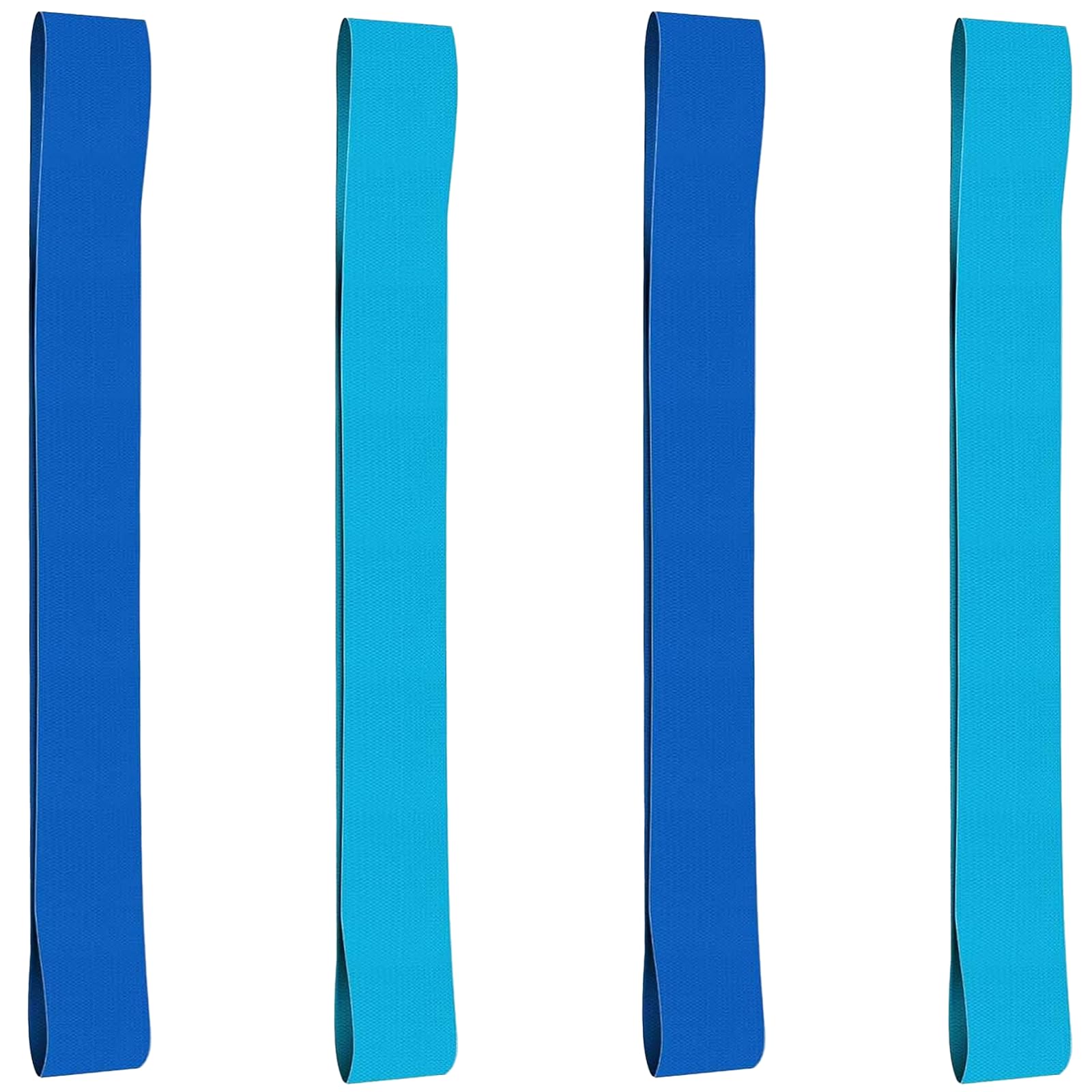 LFCFBH 4 Pack Widen Beach Towel Bands for Sun Loungers Elastic, Windproof (2 Pack Blue+2 Pack Lightblue), 40 x 4cm