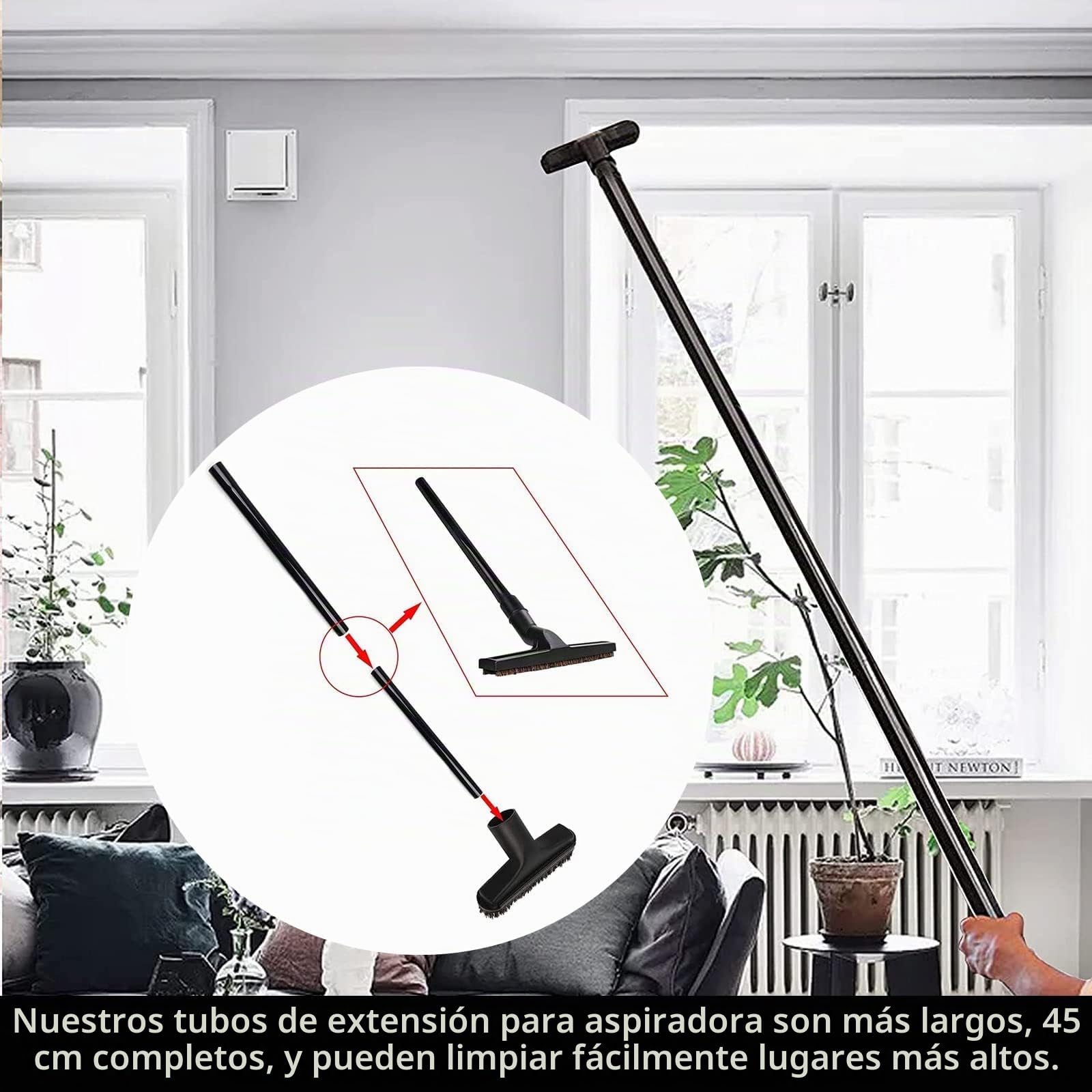 12 Pcs Universales para Aspiradora Adaptador de Manguera Aspiradora de Plástico Seco y Húmedo 1-1/4 Pulgadas con Varita de Extensión Caballo Flexible Para Household Vacuum Cleaner Accessories