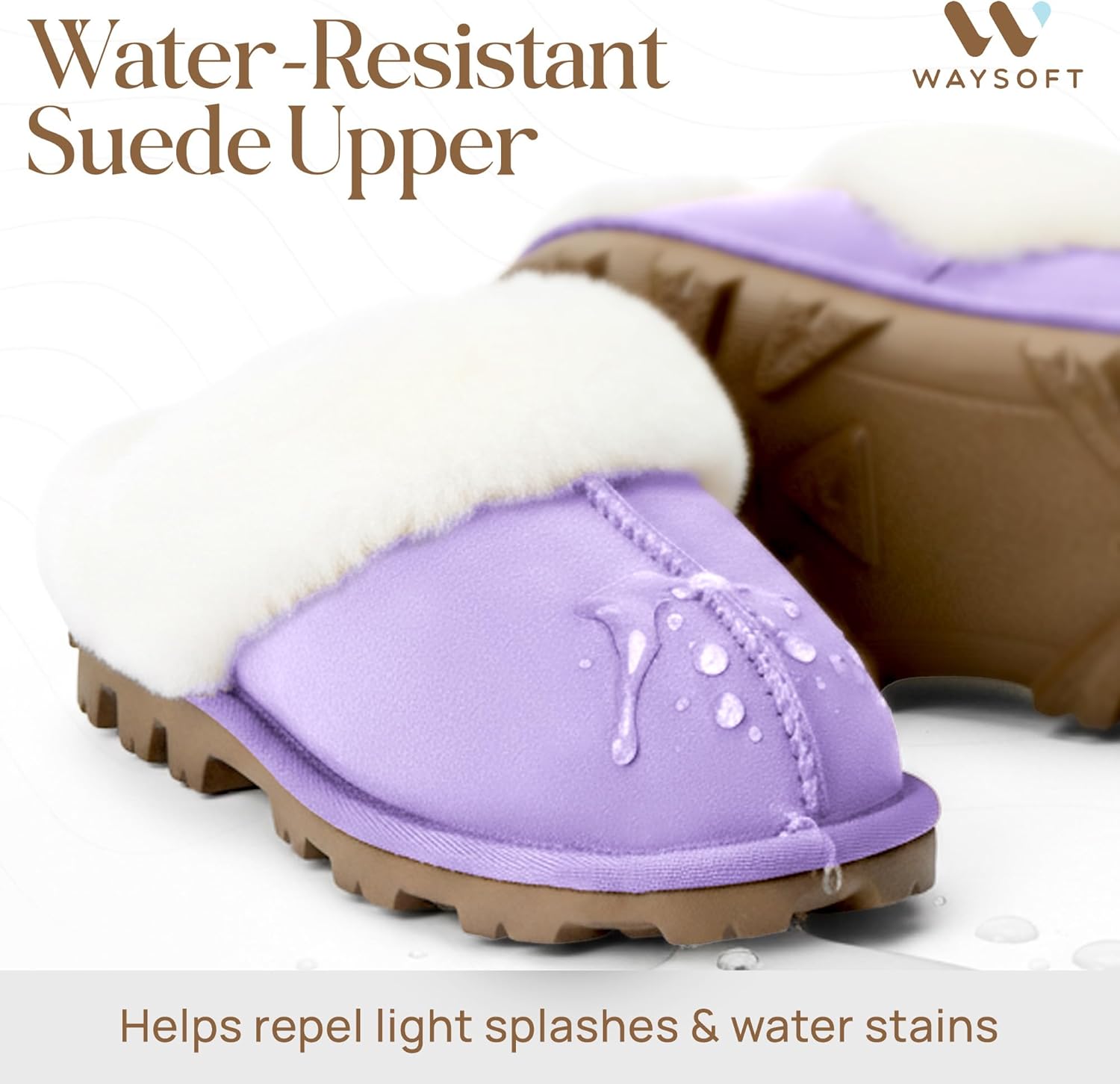 WaySoft Women's Genuine Australian Sheepskin Slippers, 18mm Wool Pile, Memory Foam, Durable Anti-Slip EVA Sole - Image 5