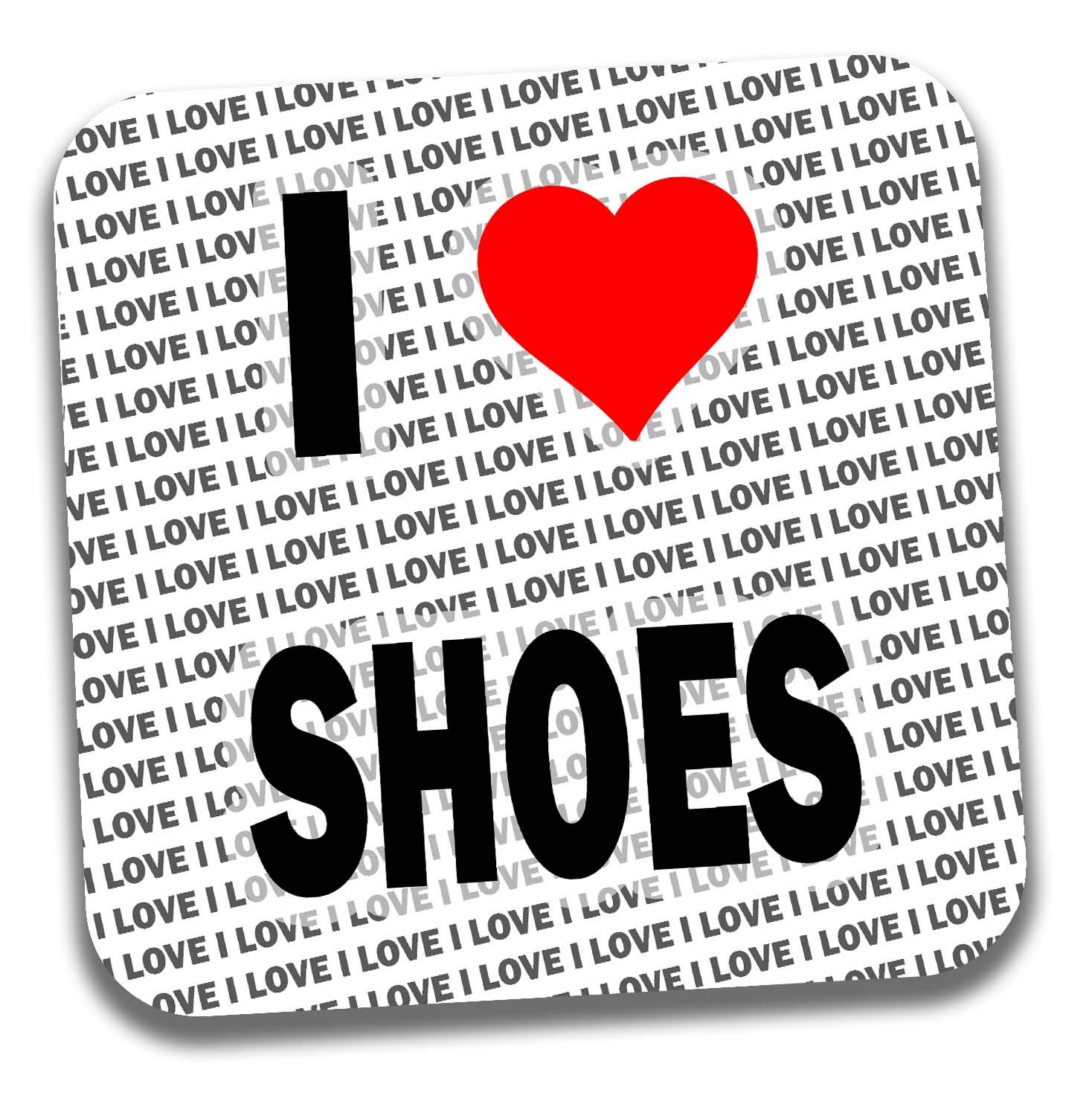 AK Giftshop I Love Shoes Drinks Coaster - Gift - Birthday - Christmas - Stocking Filler