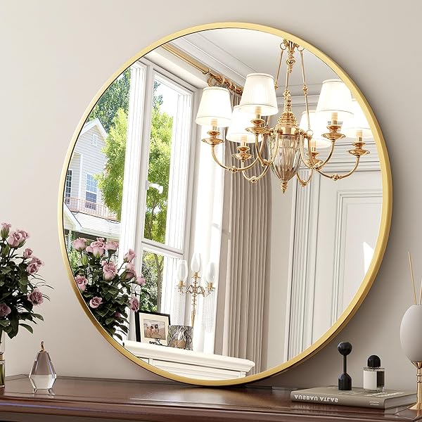Gold Circle gold mirror