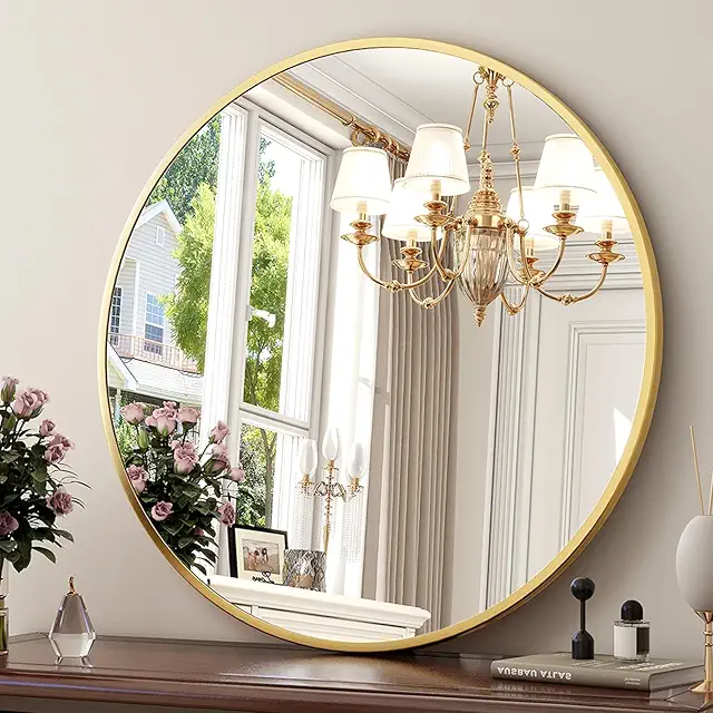 Round Bathroom Mirror Gold Frame
