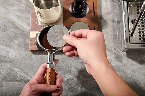 Miniatura 5 de IKAPE Coffee Products portafiltro E61 sin fondo compatible con máquinas de café E61 Flair 58 ECM Rocket Sanremo Synesso Slayer VBM incluye cesta de