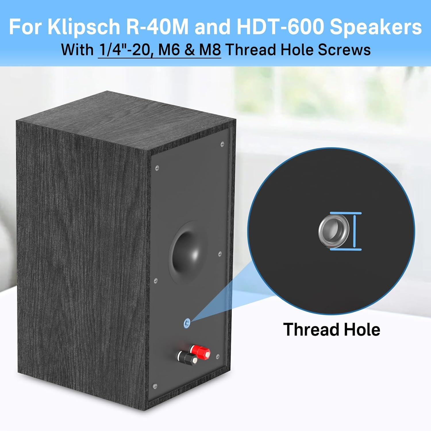 Speaker Wall Mount for Klipsch R-40M HDT-600 Bookshelf Speakers