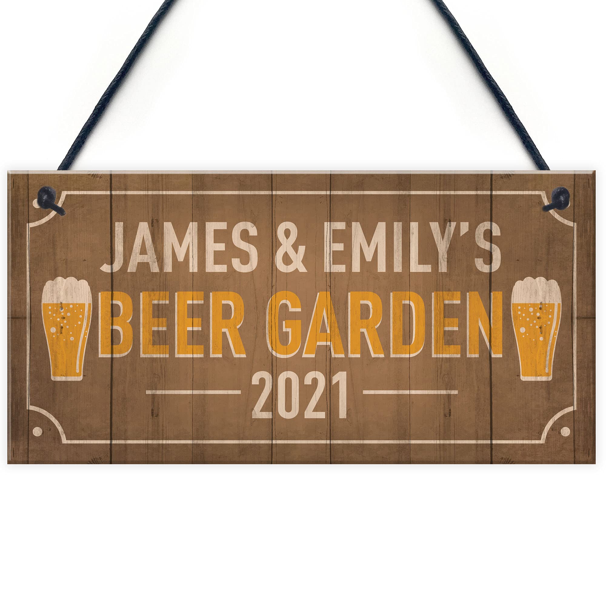 Beer Garden Sign Personalised Man Cave Sign Alcohol Beer Gift For Men Home Gift