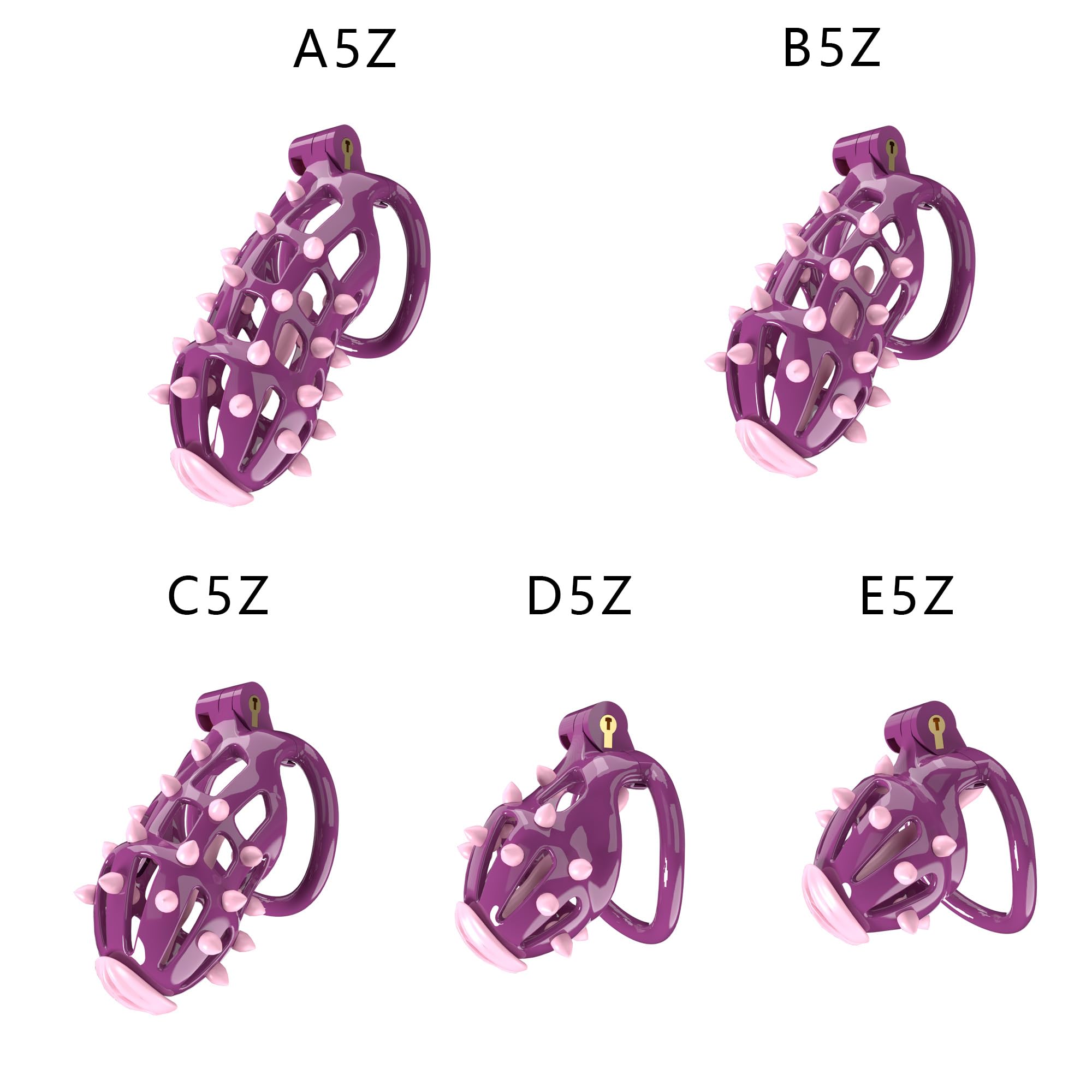 Hdynasty Gabbia Fissa da Uomo Rosa con Punte morbide in Silicone Leggera e Facile da trasportare 100g-110g con 5 Anelli ad Arco Fisso (Punte morbide Rosa)