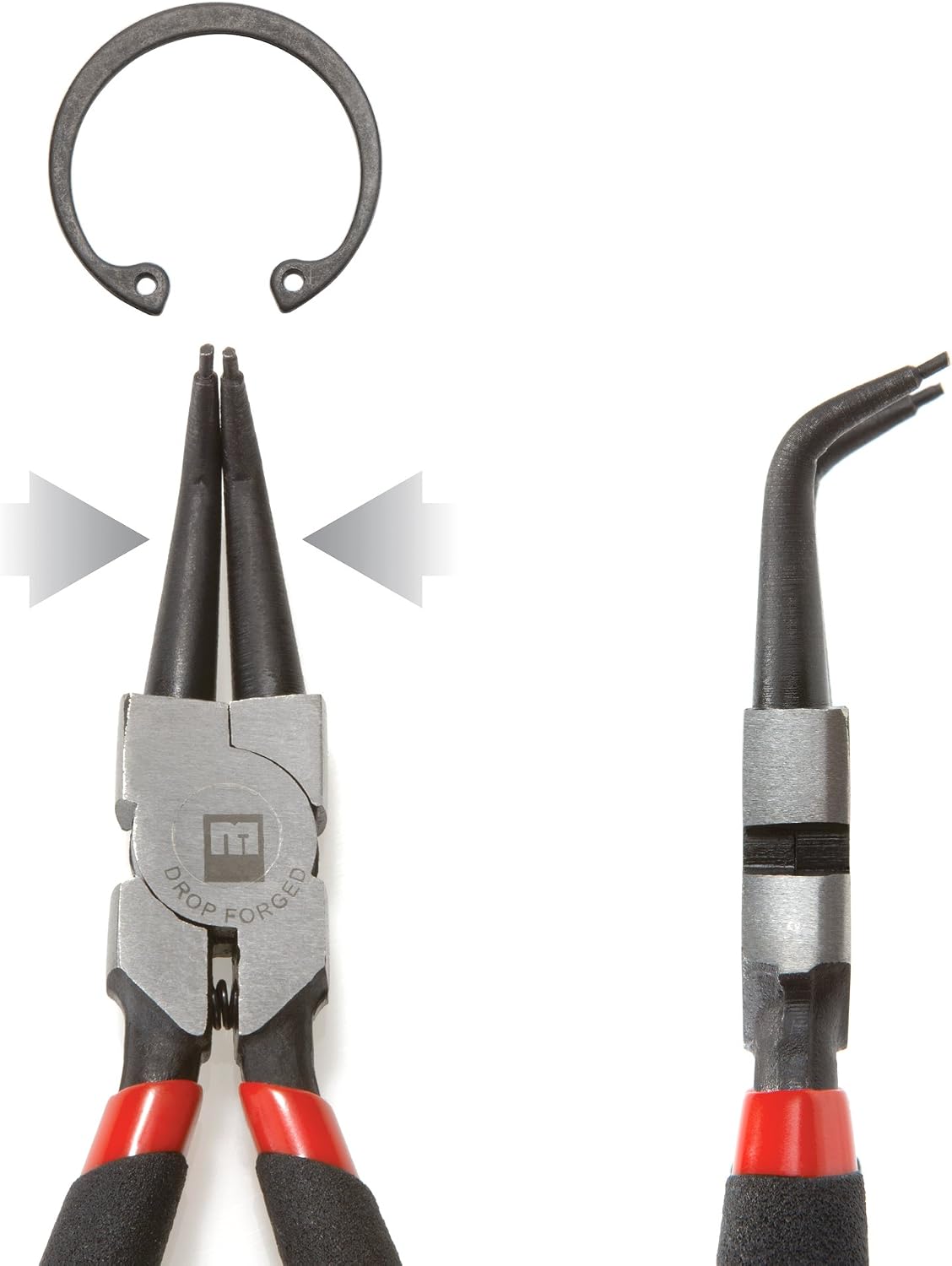 TEKTON 7-Inch Internal Bent Tip Snap Ring Pliers 3571