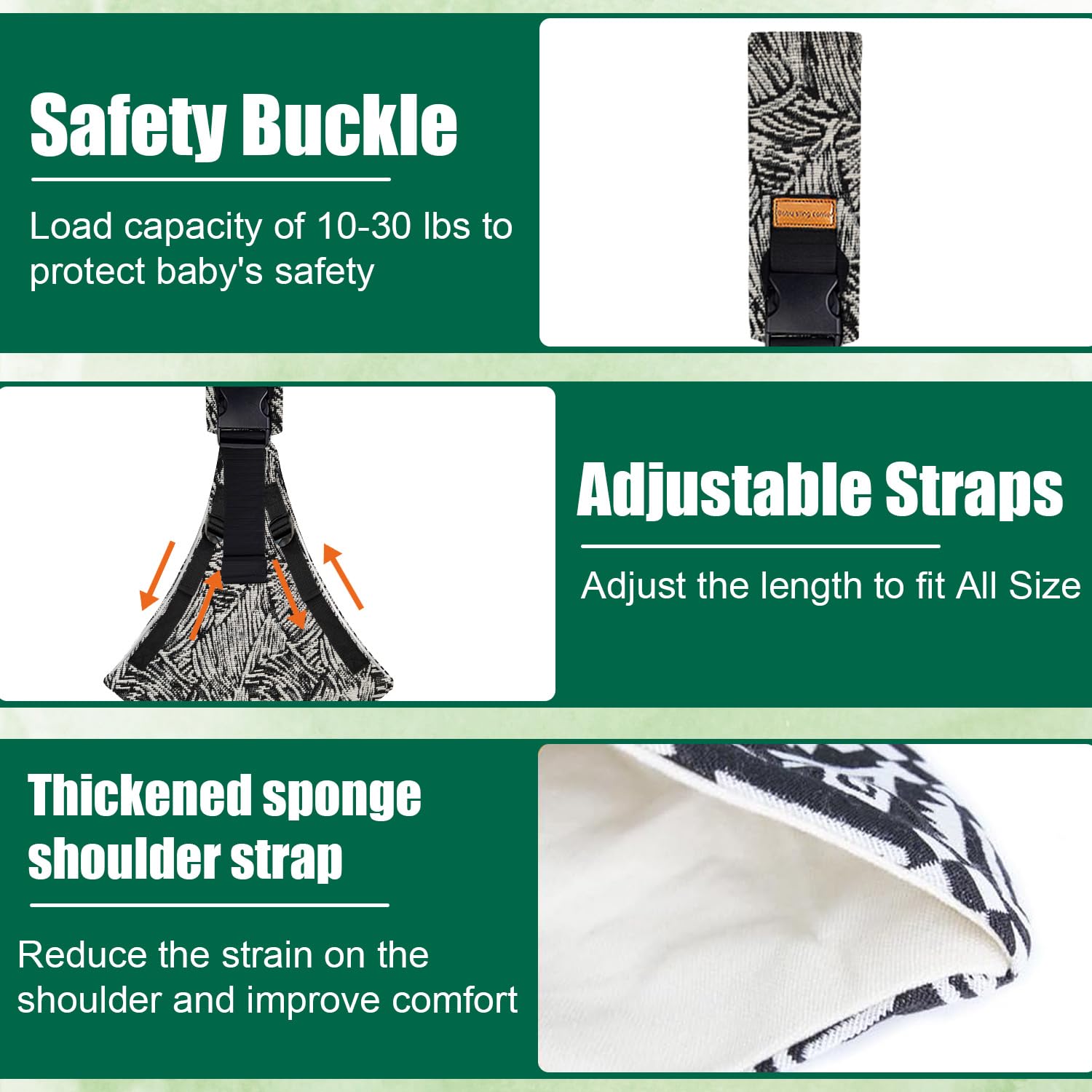 Baby Sling Carrier 2026 New Toddler Carrier Lightweight and Portable Baby Sling with Adjustable Straps for 10-30 lbs (Bear)