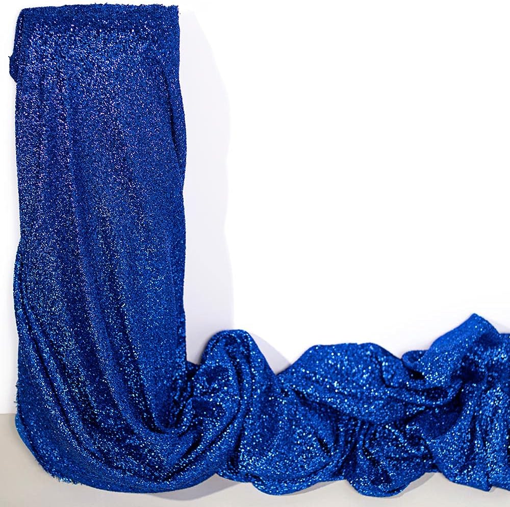 Anderson's Royal Blue Stretchy Glitter Fabric Roll, 51