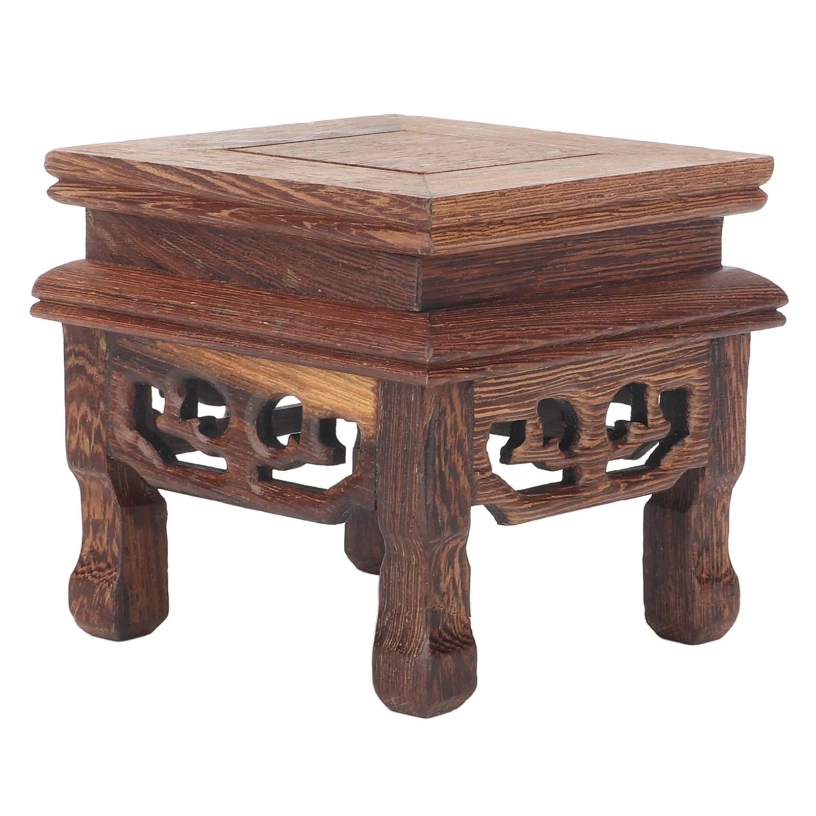 Ewuhyfp Color01 Plant Pot Stand Flower Plant Display Stand Squared Stable Retro Style Wood Widely Used Riser For Teapot