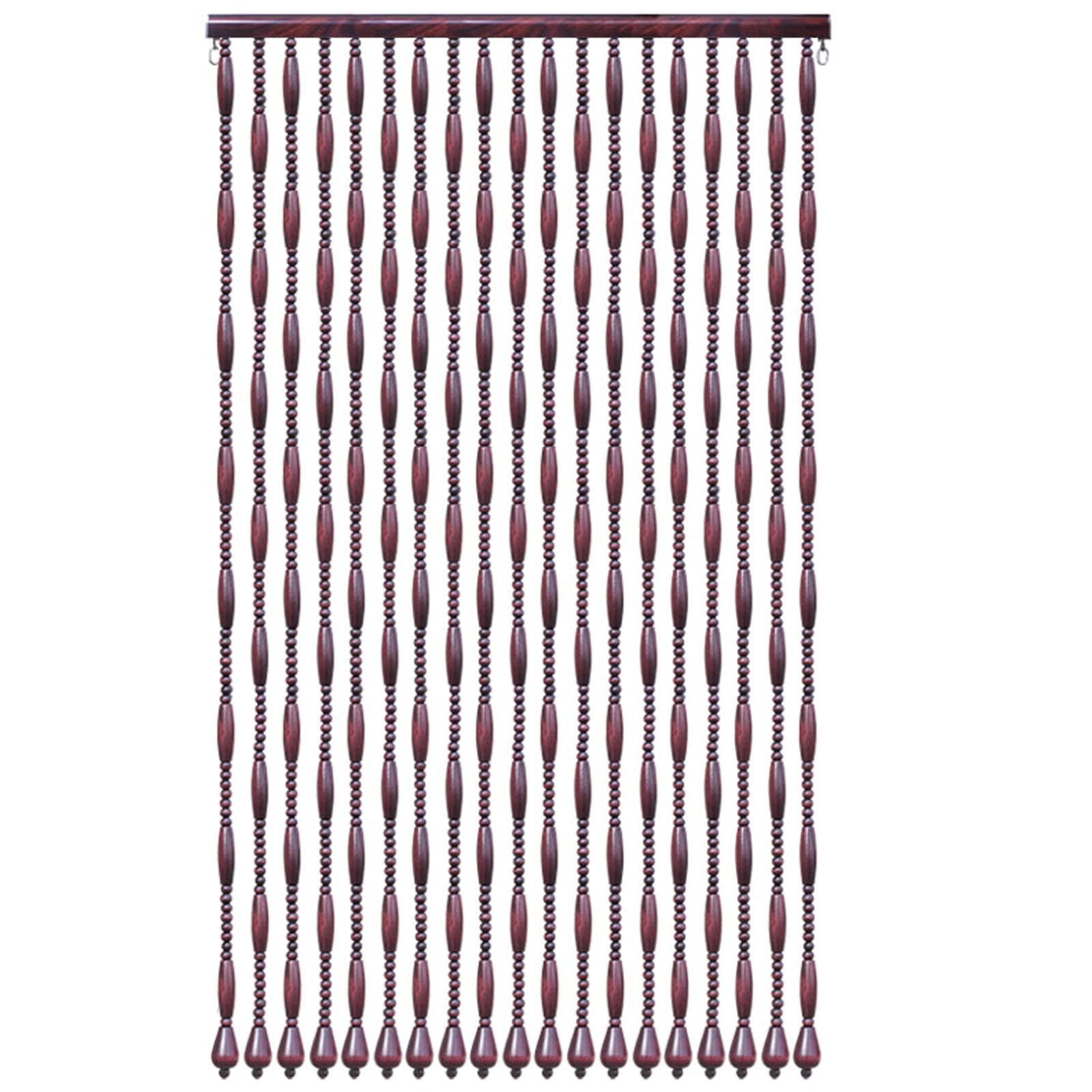 Naturalne bambusowe zasłony z koralikami, 80 x 200 cm, dekoracyjne wiszące sznurki, koraliki z litego drewna, do przedpokoju, salonu, separatora szafy