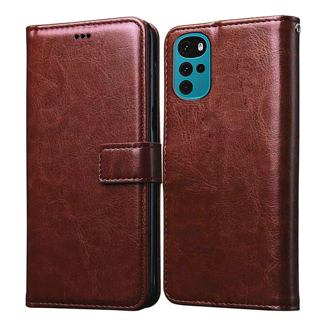 Casotec Flip Cover for Motorola Moto G22 4G | Premium Leather Finish | Inbuilt Pockets & Stand | Flip Case for Motorola Moto G22 4G (Brown) (B0BTHLK17V) Amazon Price History, Amazon Price Tracker