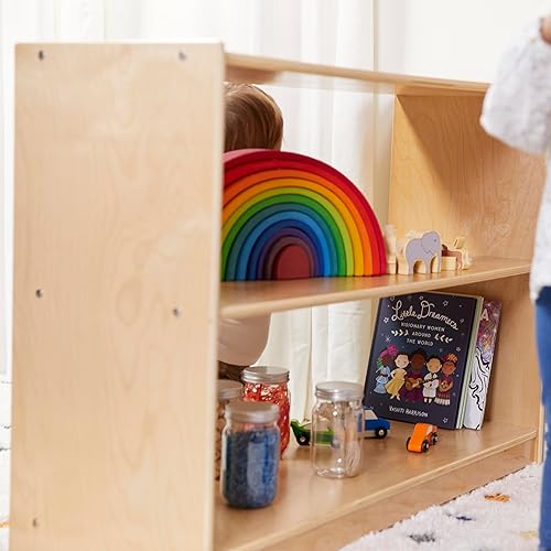 Miniatura 10 de ECR4Kids Gabinete móvil de almacenamiento de isla de 2 estantes, muebles de aula, natural Natural,Gris,Blanco,https://www.amazon.com/dp/undefined