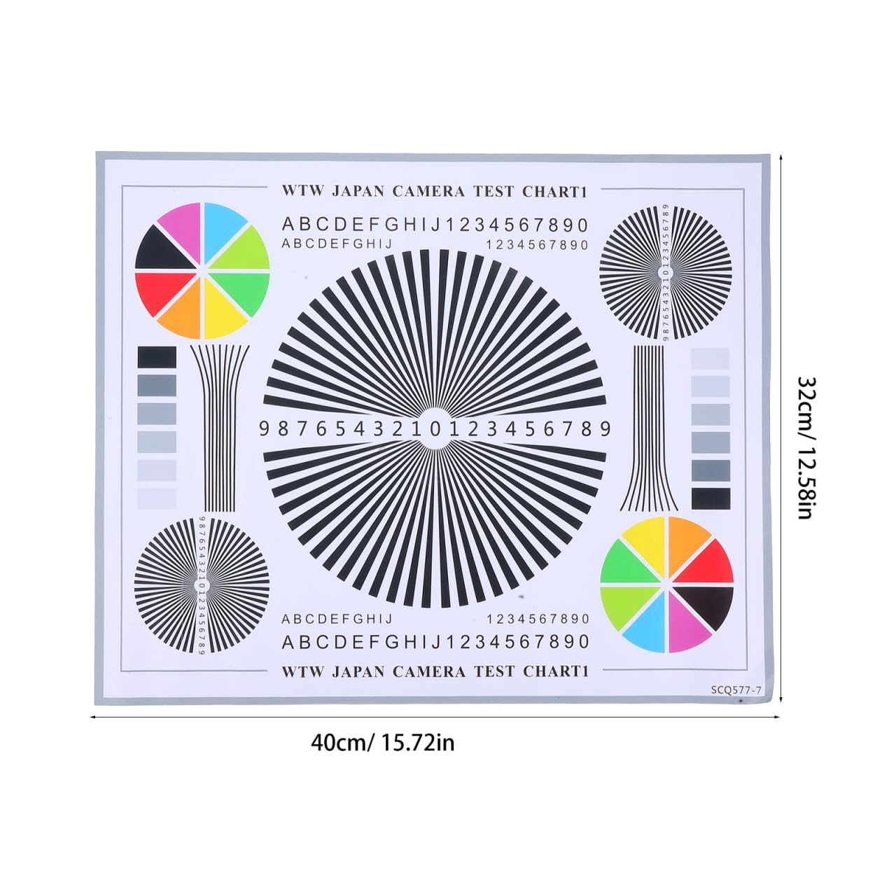 Hemobllo Carte De Test Pour Caméra De Surveillance CCTV 40X30