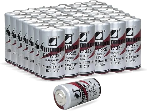 50 Pack ER17335 3.6V 2/3A Lithium Battery PLC Industrial Control Battery LS17330 Non-Rechargeable