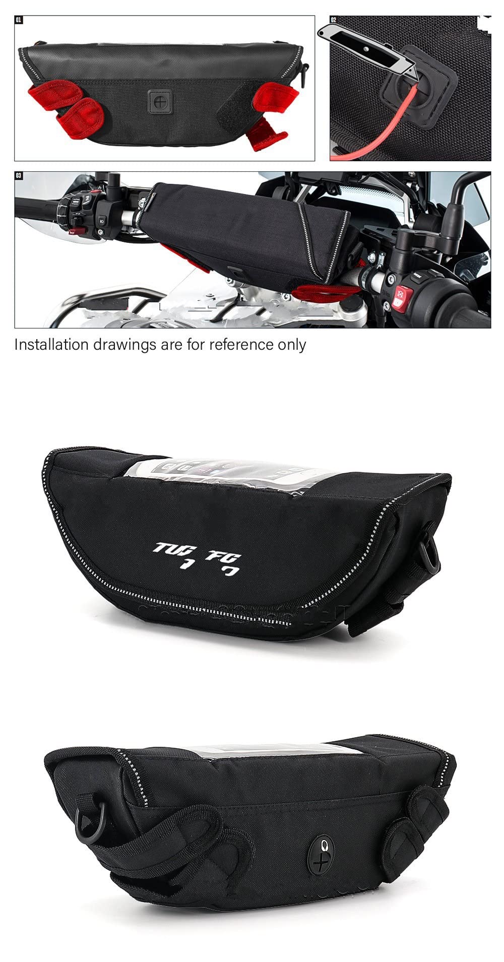 Kit Abbassamento Manubrio Per Honda CRF300L / Rally 2021-2024 - Alluminio CNC Anodizzato Rosso, Sostituisce 52475-K1T-E10