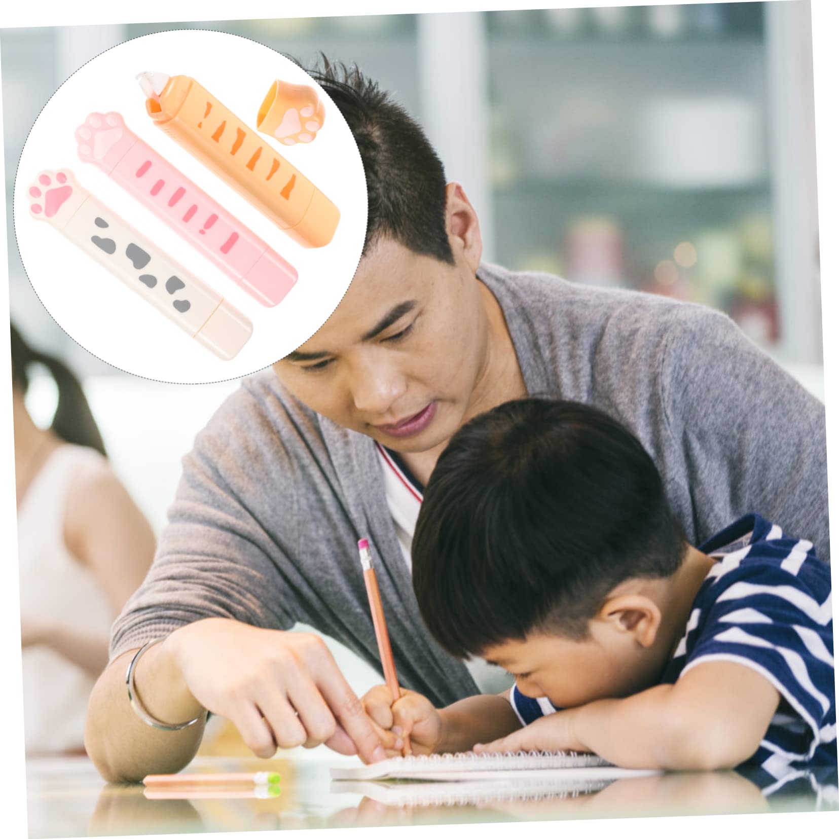 MAGICLULU 9stücke Teiliges Korrekturband Doppelseitige Korrekturroller Für Schule Und Büro Niedliche Katzenpfote Design Farben Weiß Für Handschriftliche Und Digitale Dokumente