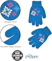 Vista 5 de Disney Conjunto de gorro de invierno y guantes para niñas, Elsa y Anna para edades de 4 a 7 años
