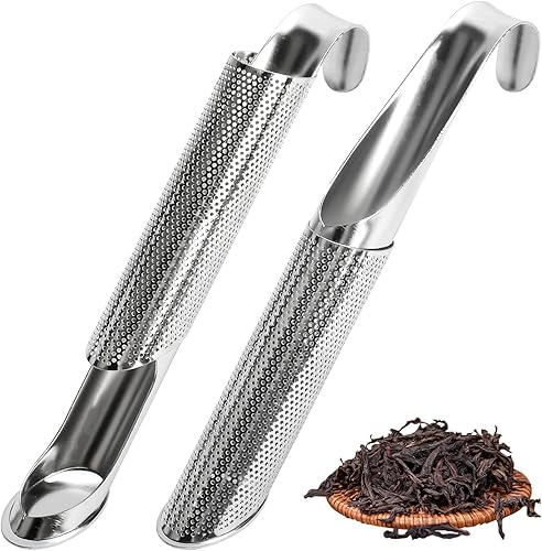 Numola 2 Pack Long Handle Tea Infuser, Stainless Steel Tea Steeper for Loose Leaf Tea, Reusable Tea Diffuser for Loose Tea Single Cup