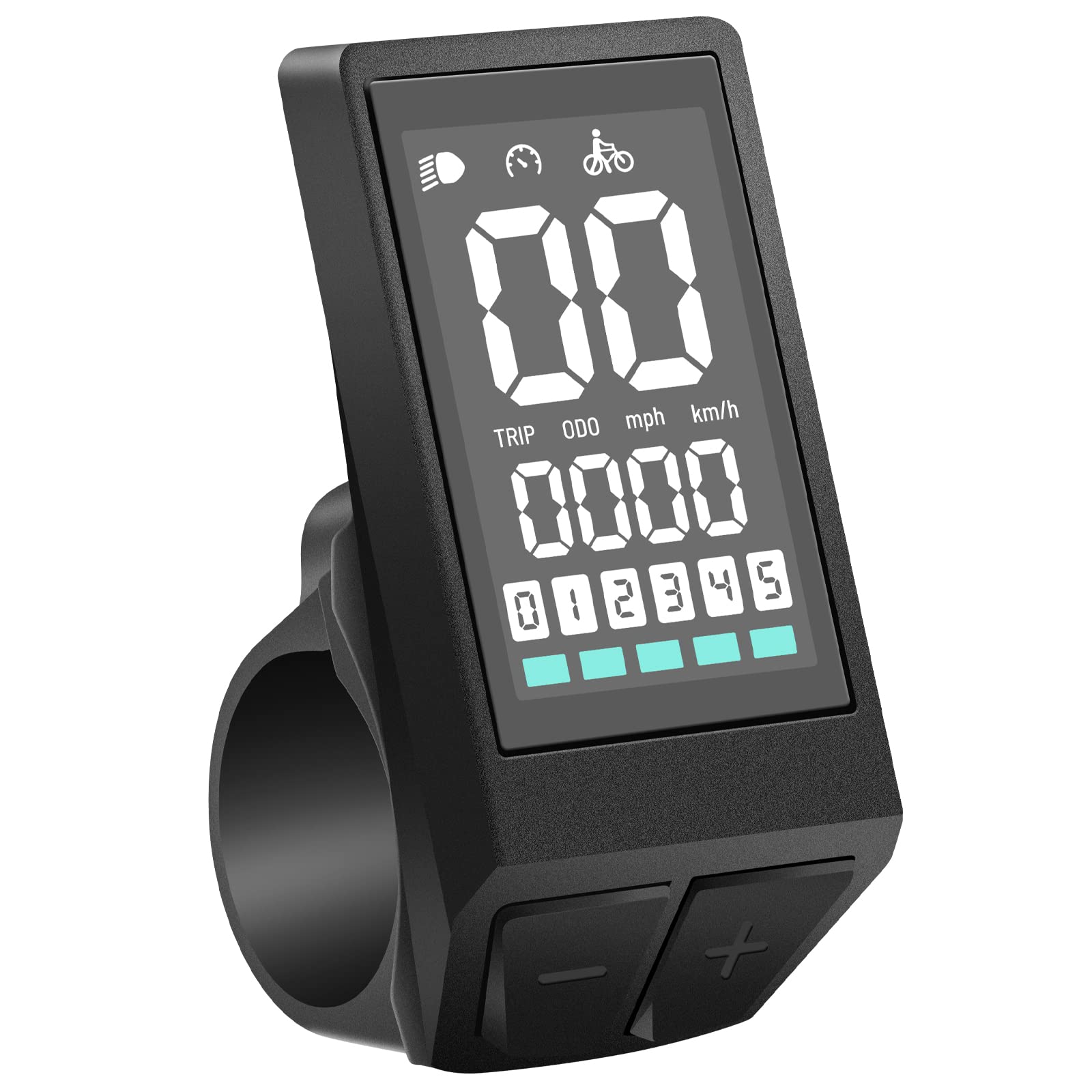 E-Bike Display Elektrofahrrad Kompatibel mit BAFANG BBS01 BBS02 BBS-HD 1000W Mittelmotor Wasserdichtes Display mit 0-5 PAS UART Protokoll