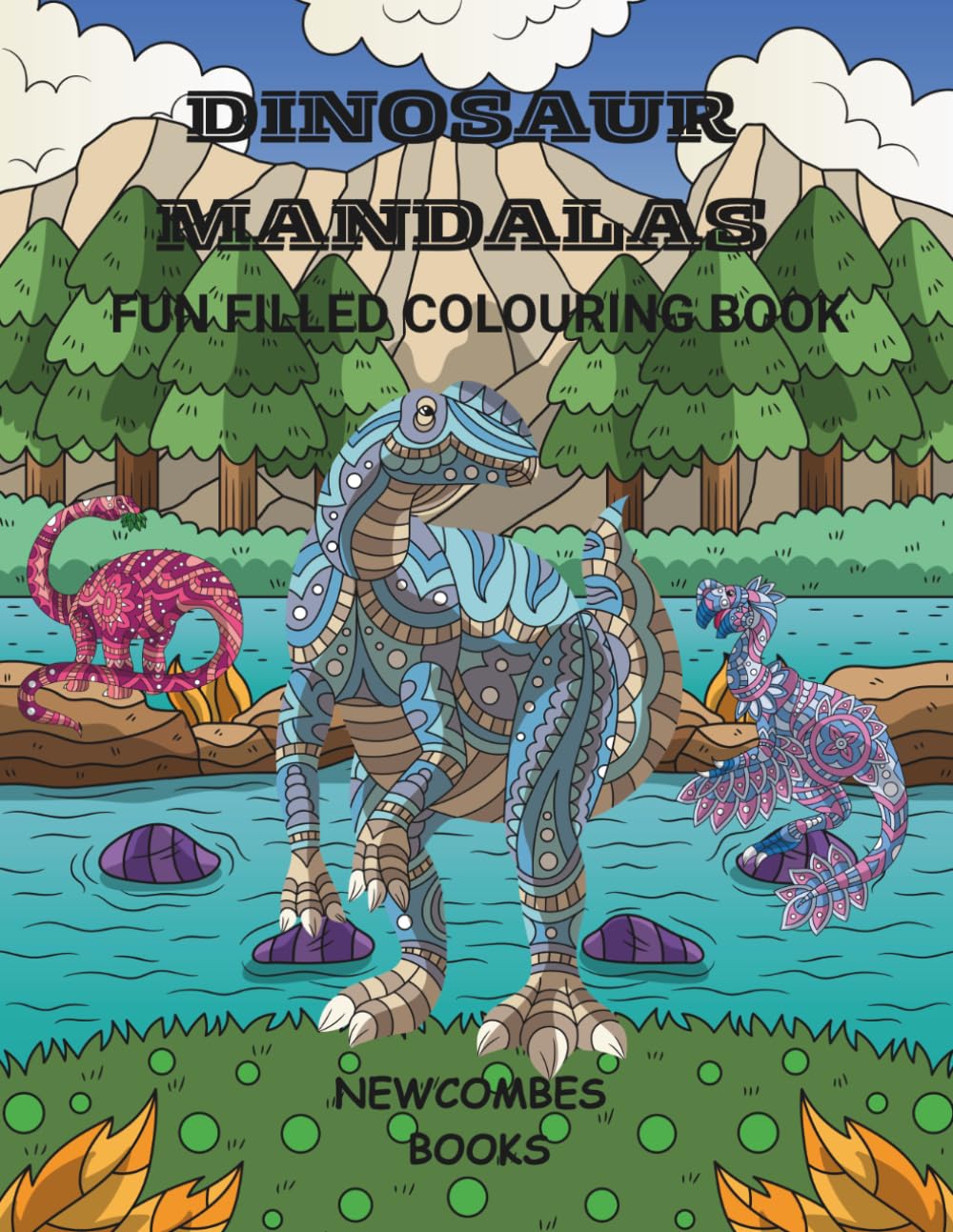 Dinosaur mandalas: Fun filled colouring book